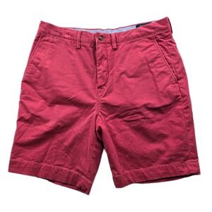 Polo Ralph Lauren Chino Shorts Mens 34 Red Cotton Stretch Classic Fit 9 Inch